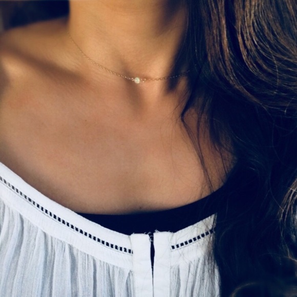 Minimalist Genuine Opal Choker - Picture 8 of 8